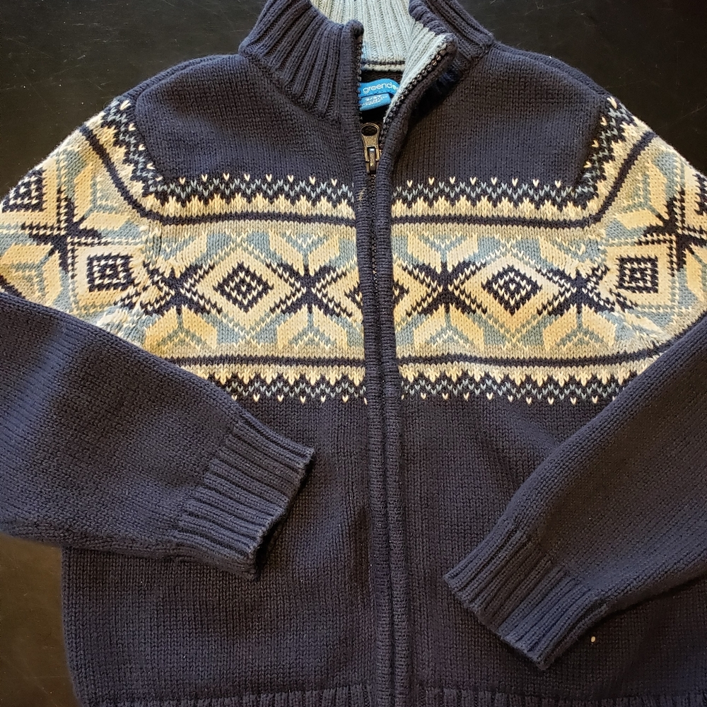 Boys Fair Isle Zippered Sweater